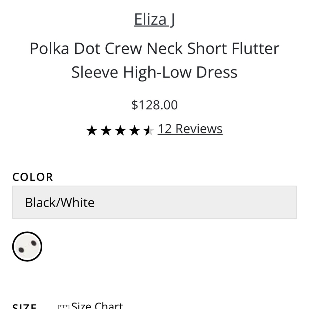 ✨Eliza J hi lo polka dot midi dress size 4 - Picture 8 of 13